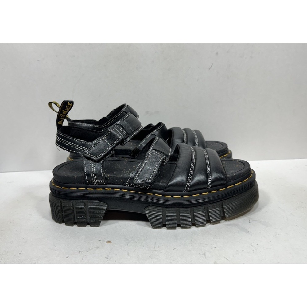 Dr. Martens Ricki 3 Strap Platform Sandals Women's Size 11 Black Leather Chunky